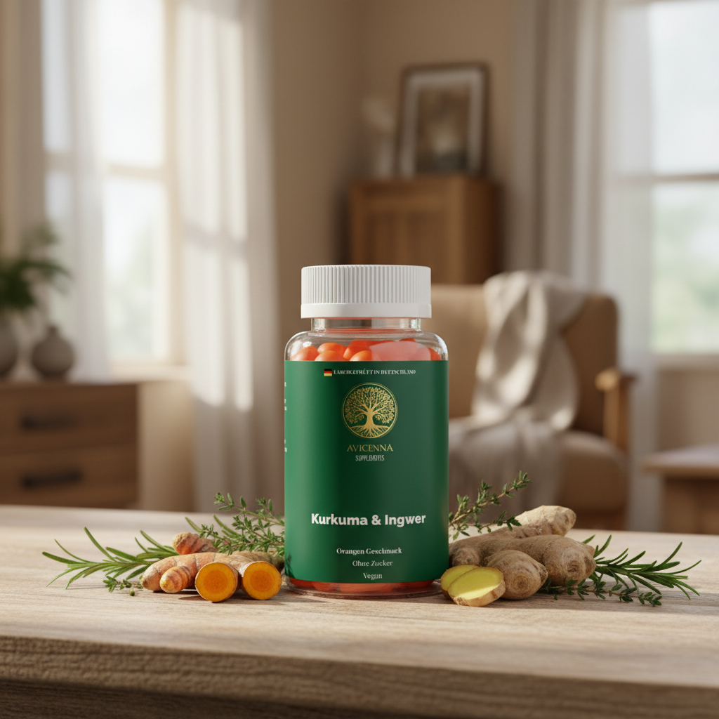 Kurkuma + Ingwer + Schwarzer Pfeffer Gummies - 60 Stk.